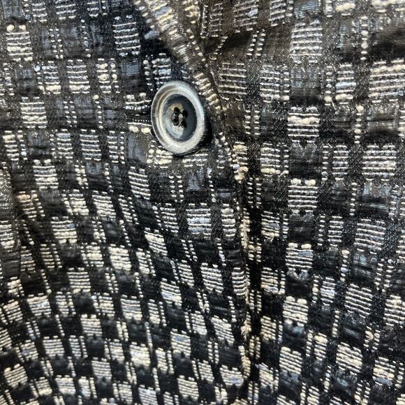 Louben Vintage Black Woven Fitted Blazer Sz 12 - Picture 4 of 7